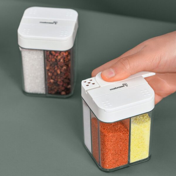 Kutija sa začinima Četiri podijeljene prozirne plastične kutije za odlaganje Boca za kuhanje Staklenka Ručna presa Kućna kuhinja