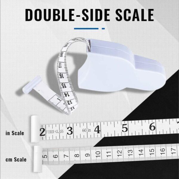Self tightening Measure Tape 150cm 60 Inch Body Waist Keep Fit Sewing Tailor Measurement Tools Automatic 3