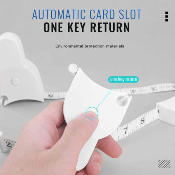 Self tightening Measure Tape 150cm 60 Inch Body Waist Keep Fit Sewing Tailor Measurement Tools Automatic 4