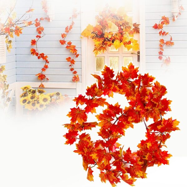 2021 Artificial Fall Maple Anosiya Emanyepo Shizha reMatsutso reKutenda Mabiko Emuchato Zviitiko Indoor Outdoor Wreath