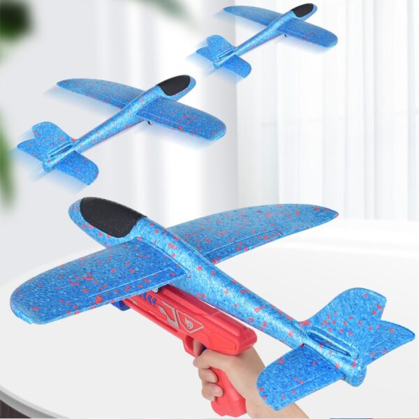 35cm Foam Plane Glider Hand Throw Launcher Guns Inertial Airplane EPP Bubble Planes Catapult Launch Plane 1