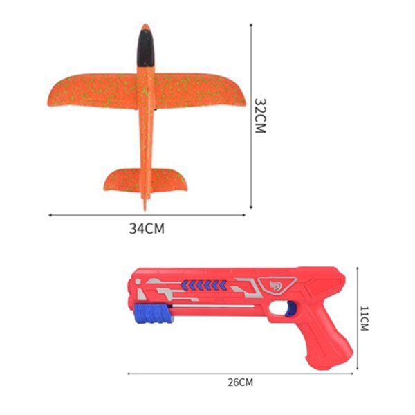 35cm Foam Plane Glider Hand Throw Launcher Guns Inertial Airplane EPP Bubble Planes Catapult Launch Plane 4