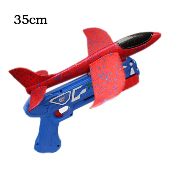 35cm Foam Plane Glider Hand Throw Launcher Guns Inertial Airplane EPP Bubble Planes Catapult Launch