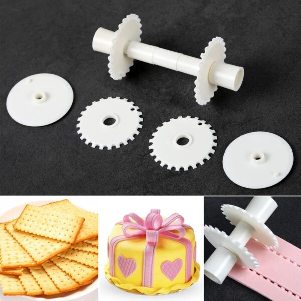 6Pcs Set Flower Border Fondant Ribbon Roller Cutters Cake Sugar Cutter Lace Cake Decorating Mold Embosser 1