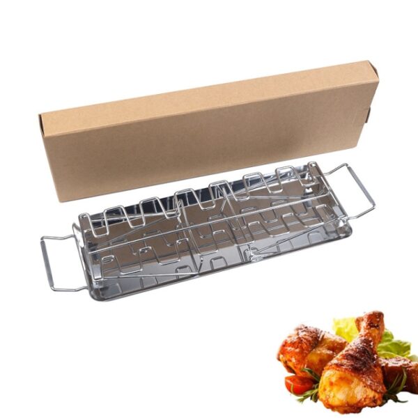 BBQ Beef Chicken Leg Wing Grill Rack 14 Slots Stainless Steel Barbecue Drumsticks Holder Smoker Oven 1.jpg 640x640 1
