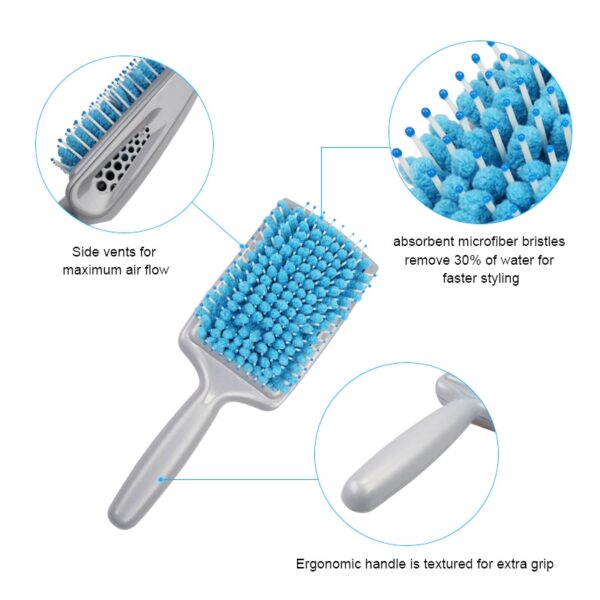 အကောင်းဆုံး Magic Quick Drying Comb Micro Fiber Dry Hair Brushes Absorbent Care Combs Radiation Protection ကိုယ်ဝန်ဆောင် 1