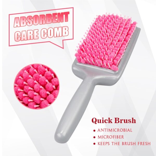 အကောင်းဆုံး Magic Quick Drying Comb Micro Fiber Dry Hair Brushes Absorbent Care Combs Radiation Protection ကိုယ်ဝန်ဆောင် 5