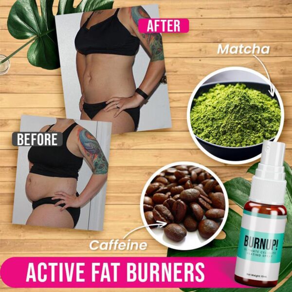 Burn Up Ultimate Cellulite Heating Spray Weight Loss Fast Fat Burner Slimming Spray for Quick Absorption 2