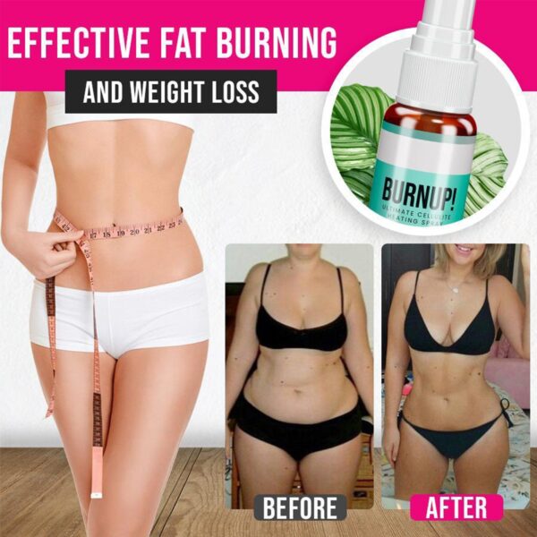 Burn Up Ultimate Cellulite Heating Spray Weight Loss Fast Fat Burner Slimming Spray for Quick Absorption 3