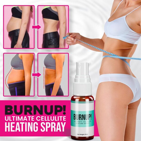 Burn Up Ultimate Cellulite Heating Spray Weight Loss Fast Fat Burner Slimming Spray for Quick Absorption