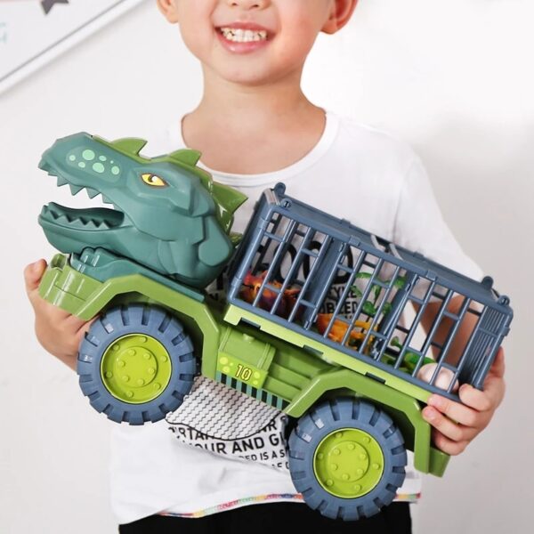 Dinosaur Vehicle Car Toy دایناسورها حمل و نقل ماشین حامل کامیون اسباب بازی اینرسی وسیله نقلیه اسباب بازی با هدیه دایناسور