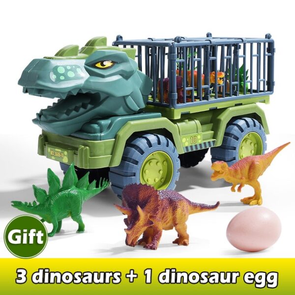 恐龙车汽车玩具恐龙运输车运输车卡车玩具惯性车玩具带恐龙
