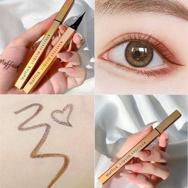 Eye Shadow Liner เครื่องสำอางผสมปากกาสีดำ Waterproof Is Not Blooming Eyeliner Pen อายไลเนอร์แห้งเร็ว 3