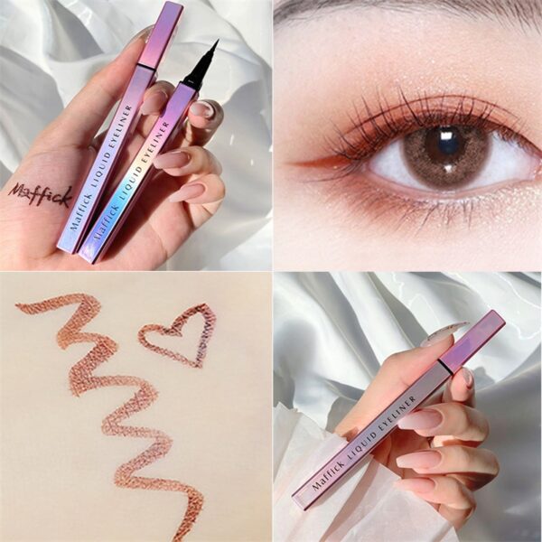 Eye Shadow Liner Combination cosmetics Black Pen Waterproof Is Not Blooming Eyeliner Pen Quick drying Eyeliner 4