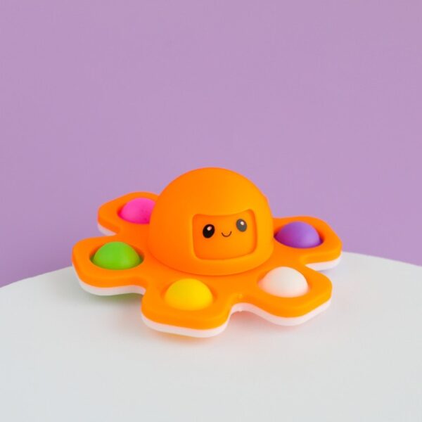 Bréagáin Fidget Faoiseamh Strus Uathachas Silicone Smeach Idirghníomhach Octopus Athrú Aghaidheanna Rothlóir Brúigh Pop Bubble Fidget 1.jpg 640x640 1