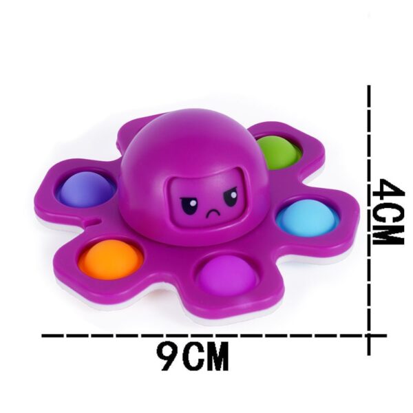 Fidget Toys Autism Stress Relief Silicone Interactive Flip Octopus Change Faces Spinner Push Pop Bubble Fidget 3