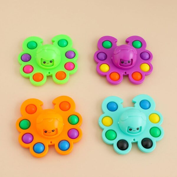 Fidget Toys Autism Stress Relief Silicone Interactive Flip Octopus Change Faces Spinner Push Pop Bubble Fidget 5