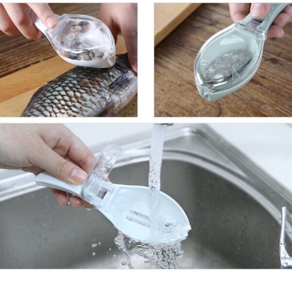 Fish skin brush scraping fish scale brush grater quick disassembly fish knife cleaning peeling skin scraper 2