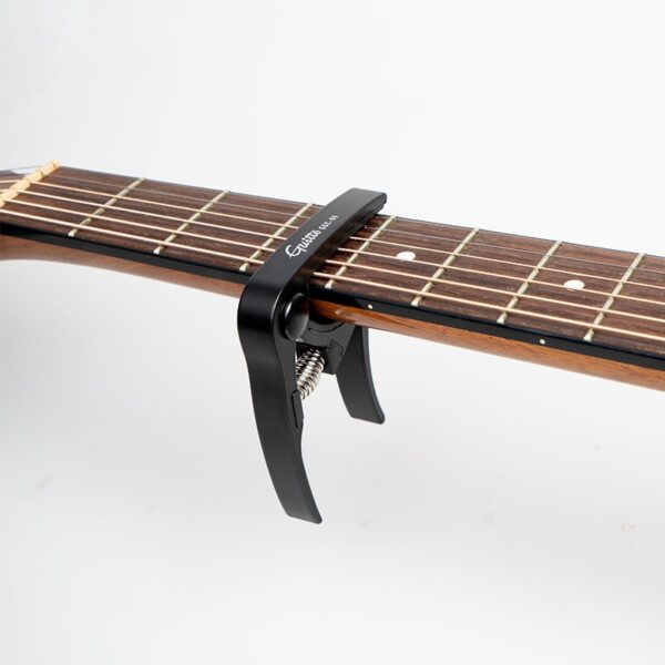 GGC 06 Metal Guitar Capo Transpose Clips Voice Acoustic Guitar Capo Tuning Clamp Key Silver Black 3