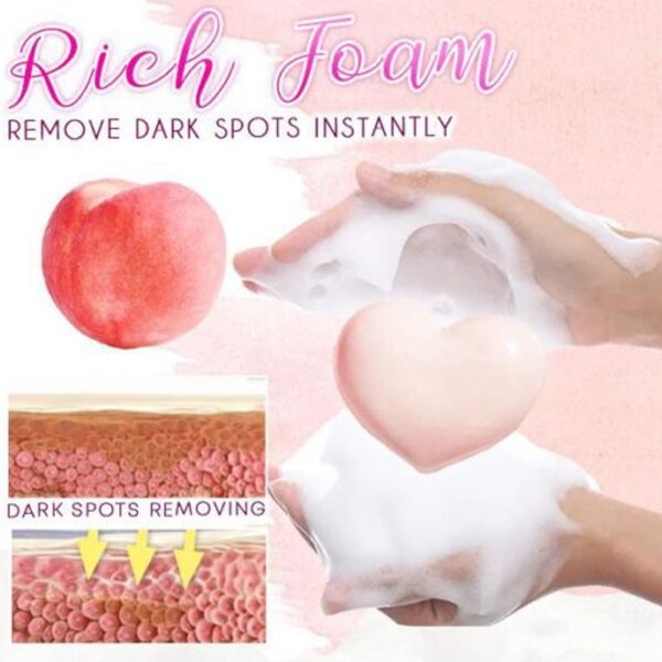 Hot Product Peach Soap Bar Body Cleansing Soap Remove Dark Spots And Reduce Acne Mites Skin 4