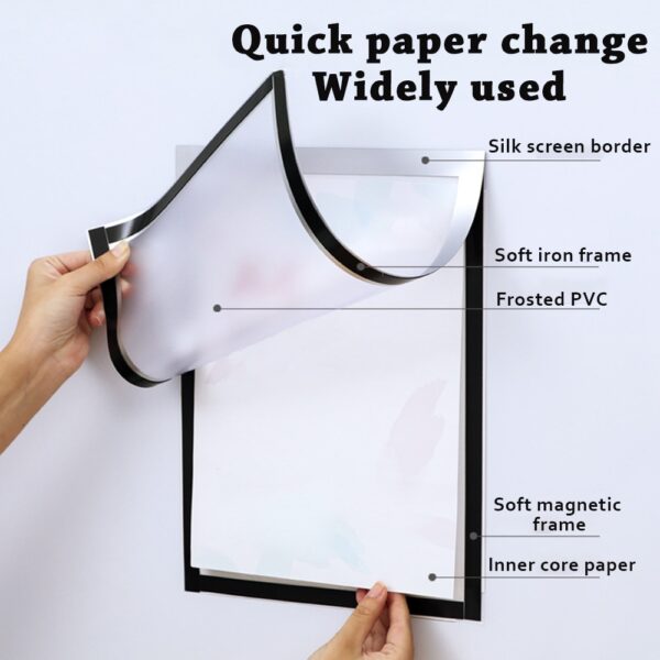 Mga Mag-frame ng Larawan Frame Pandekorasyon Pag-drop ng Patunay Magnetic Refrigerator Photoframe Para sa Pag-print ng Larawan sa Poster Hanger DIY Home 4