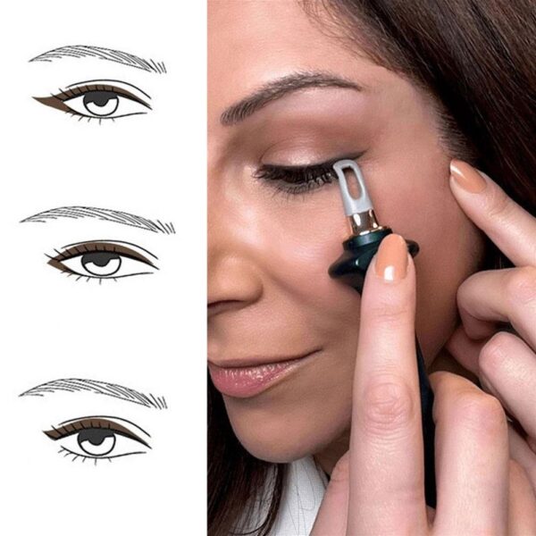 Νέο 1 σετ Οδηγός ματιών Εργαλεία Easy No Skip Eyeliner Gel επαναχρησιμοποιήσιμης σιλικόνης βούρτσα ματιών