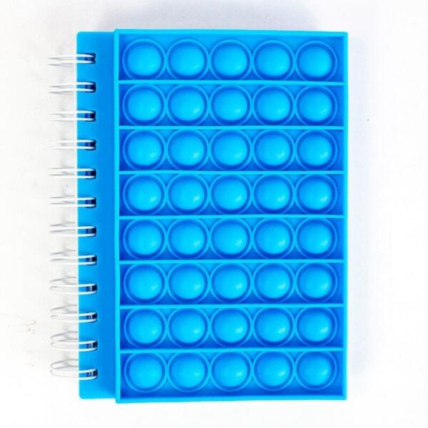 New Notebook A5 Pop Its Finger Bubble Silicone Cover Notebook Decompression Silicone Bubble notebook Fidget Toys 2