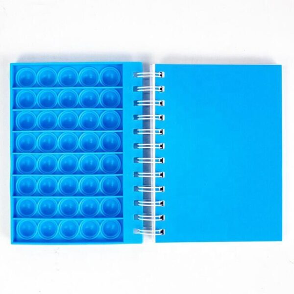New Notebook A5 Pop Its Finger Bubble Silicone Cover Notebook Decompression Silicone Bubble notebook Fidget Toys 3