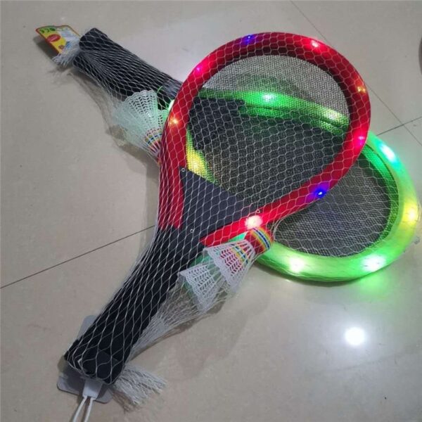 Toys outdoor Flash Badminton Ténis Racket Siapkeun jeung Flash badminton Kids Kaulinan outdoor Kolot anak interaktif 1