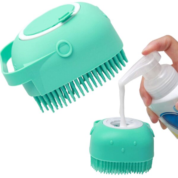 Pet Dog Shampoo Massager Brush Cat Massage Comb Grooming Scrubber Shower Brush for Bathing Short Hair