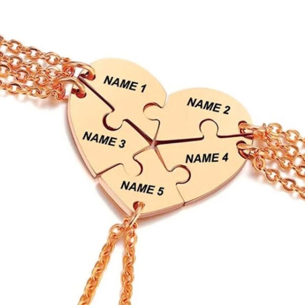 PolishedPlus Heart Shape Splicing Pendant Puzzle Necklace Keychain Keyring Custom Family Friends Names Men Women Jewelry 2.jpg 640x640 2