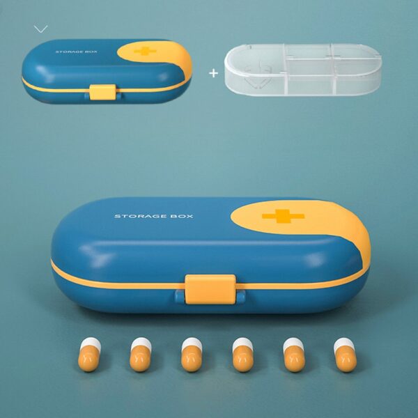 Portable Travel Pill Case Pill Cutter Organizer Mushonga Kuchengetera Mushonga Wepiritsi Mapiritsi Bhokisi 4 6 4