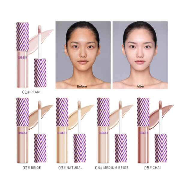 QIBEST Liquid Concealer Foundation Makeup Full Coverage Contour Face Concealer Cream Primer Moisturizer Hide Blemish Cosmetics 6