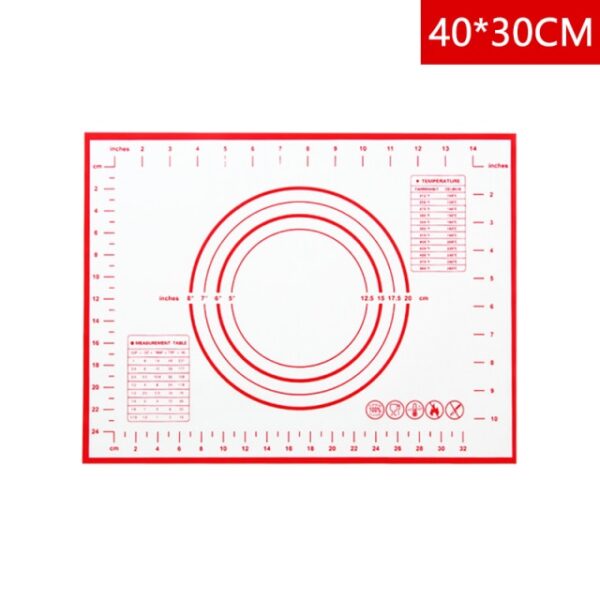 Silicone Pastry Mati Isina Tsvimbo Kukanyira Dzekukanyiwa Keke Fondant Rolling Pad ine Measurement Kitchen 1.jpg 640x640 1