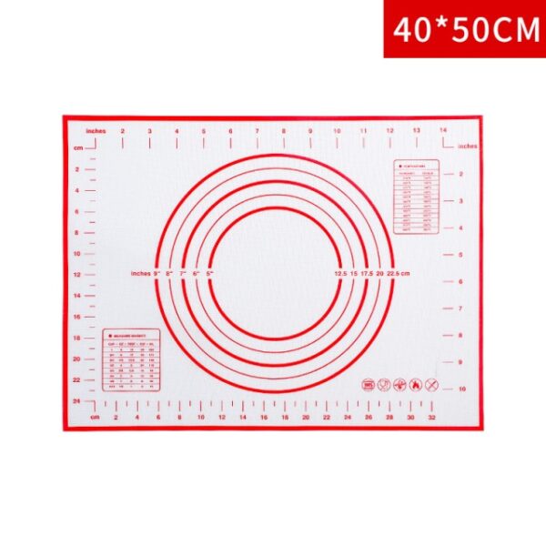 Alfombrilla antiadherente de silicona para repostería Alfombrilla antiadherente para hornear Alfombrilla para amasar Pastelería Fondant Rolling Pad con medición Cocina 2.jpg 640x640 2