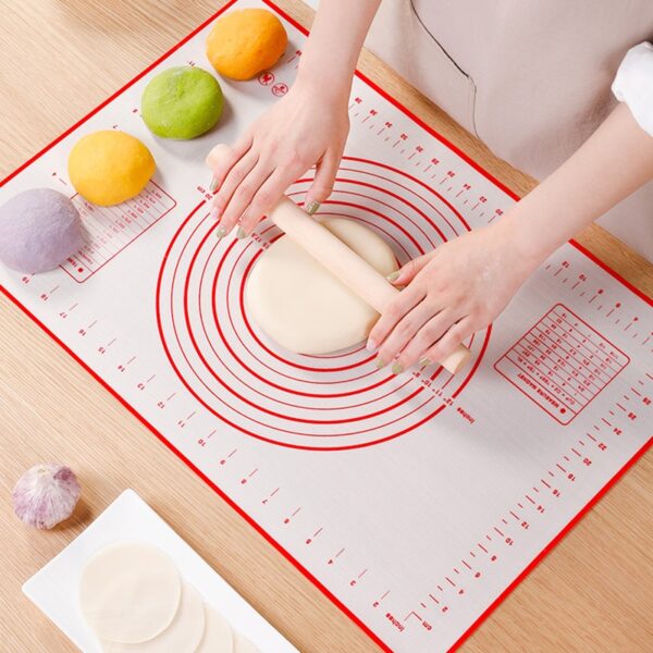 硅胶糕点垫不粘烘焙揉面垫糕点翻糖滚垫带测量厨房