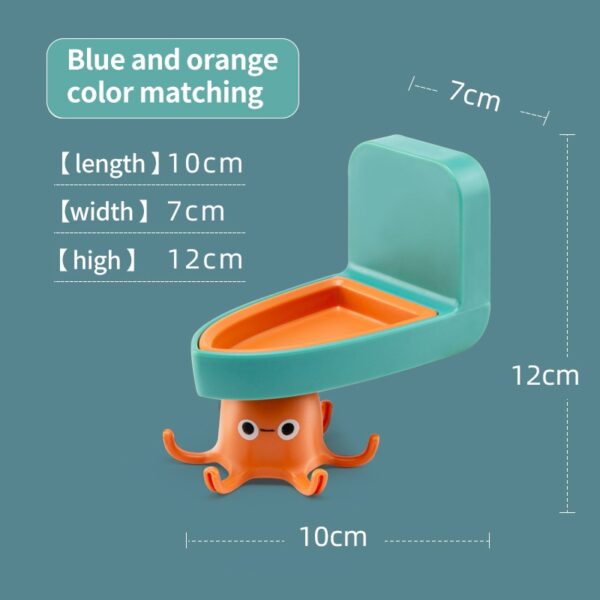 Small Octopus Kitchen Wall Hook hole free rotary hook Multifunctional Rotary Shelf Bathroom Wall Traceless Hook 5