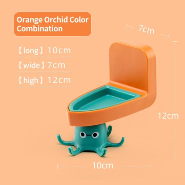 Small Octopus Kitchen Wall Hook hole free rotary hook Multifunctional Rotary Shelf Bathroom Wall Traceless