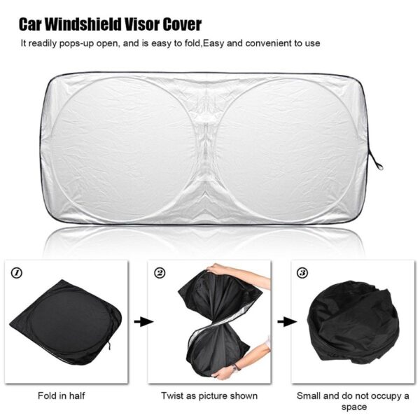 UV Protection Shield Universal Front Rear Car Window Sunshade Sun Shade Visor Windshield Cover Auto Car 3