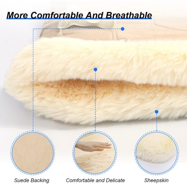 1Pcs Car Seat Wool Cover Fur Capes For Cars Plush Seat Cushion Front Fur Car Seat 1