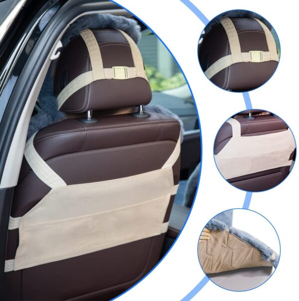 1Pcs Car Seat Wool Cover Fur Capes For Cars Plush Seat Cushion Front Fur Car Seat 3