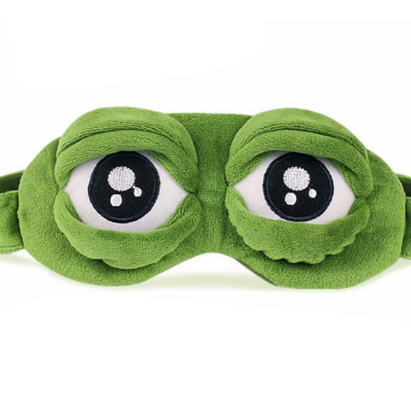 1pc 3D FROG Sleeping Mask Eyeshade Plush Eye Cover Cartoon Eyeshade for Eye Travel Relax Gift 1