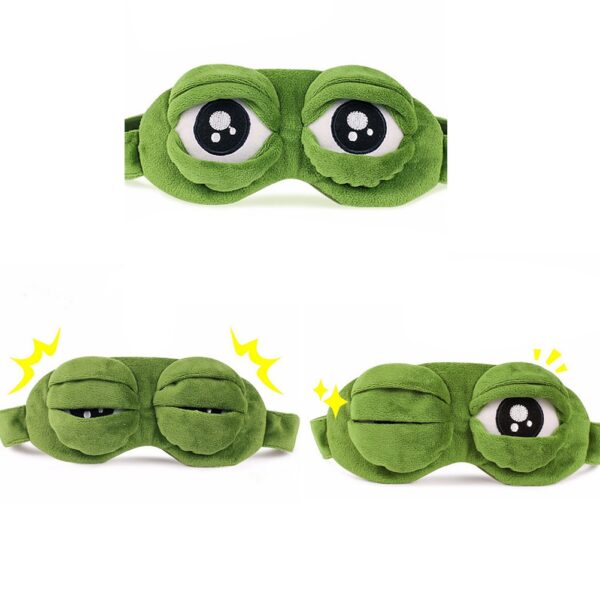 1pc 3D FROG Sleeping Mask Eyeshade Plush Eye Cover Cartoon Eyeshade for Eye Travel Relax Gift