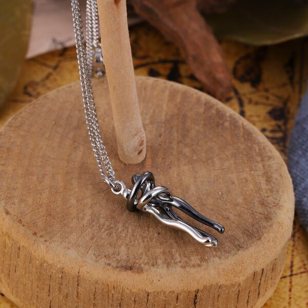 2021 Hot Sale Affectionate Hug Necklace Valentine s Day Couples Anniversary Gift Fashion Punk Street Style 5