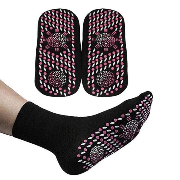 2Pcs Pair Self Heating Socks Magnetic Massage Socks Tourmaline Socks Outdoor Breathable Anti Freezing Warm
