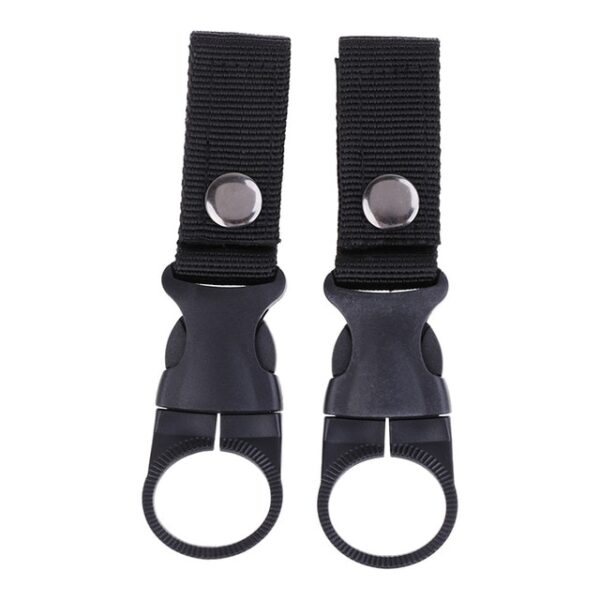 2pcs Water Bottle Holder Clip Multifunction Water Bottle Nylon Webbing Buckle Hook Climbing Carabiner Belt