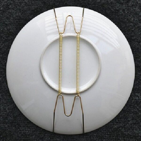 4 Sizes Wall Display Plate Dish Hangers Holder W type invisible spring hanging hook plates Home 2