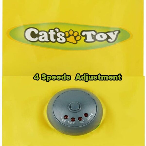 4 Speeds Smart Cat Toys Electric Motion Undercover Mouse Fabric Moving Feather Interactive Toy For Cat 3