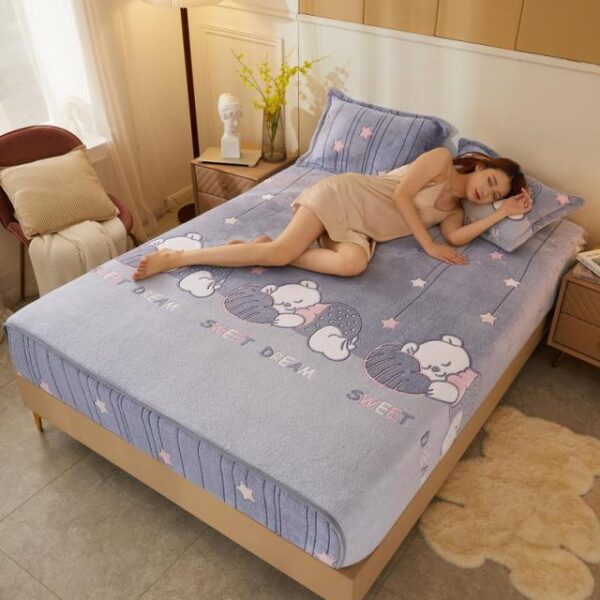 可調節底床單法蘭絨彈性床單保暖厚床單冬季床墊套 150 6.jpg 640x640 6