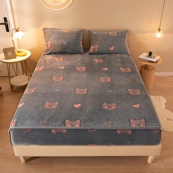 可調節底床單法蘭絨彈性床單保暖厚床單冬季床墊套 150 8.jpg 640x640 8